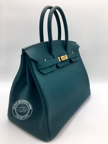 Hermès Birkin 35cm Vert Cypress Togo GHW