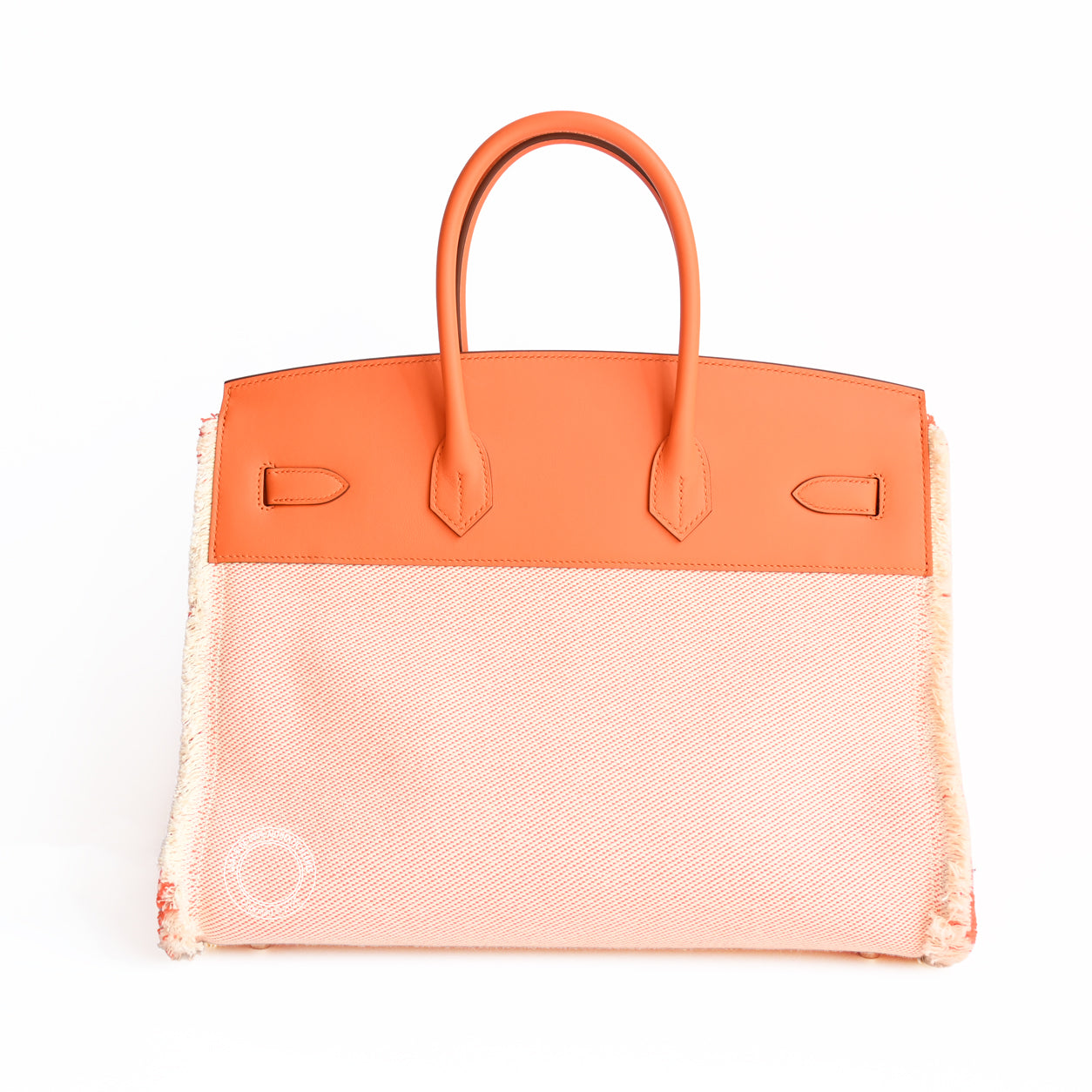 Hermes Birkin 35cm Orange Fray Fray Swift & Toile PHW