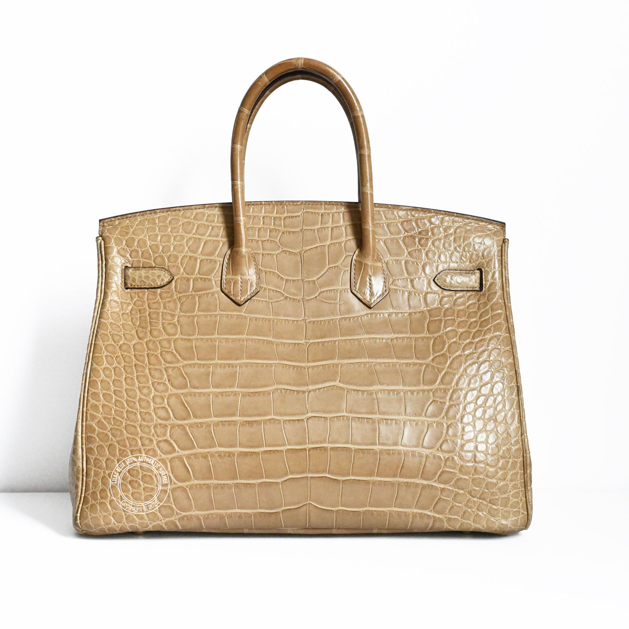 Hermès Birkin 35cm Poussiere Alligator GHW - Preloved
