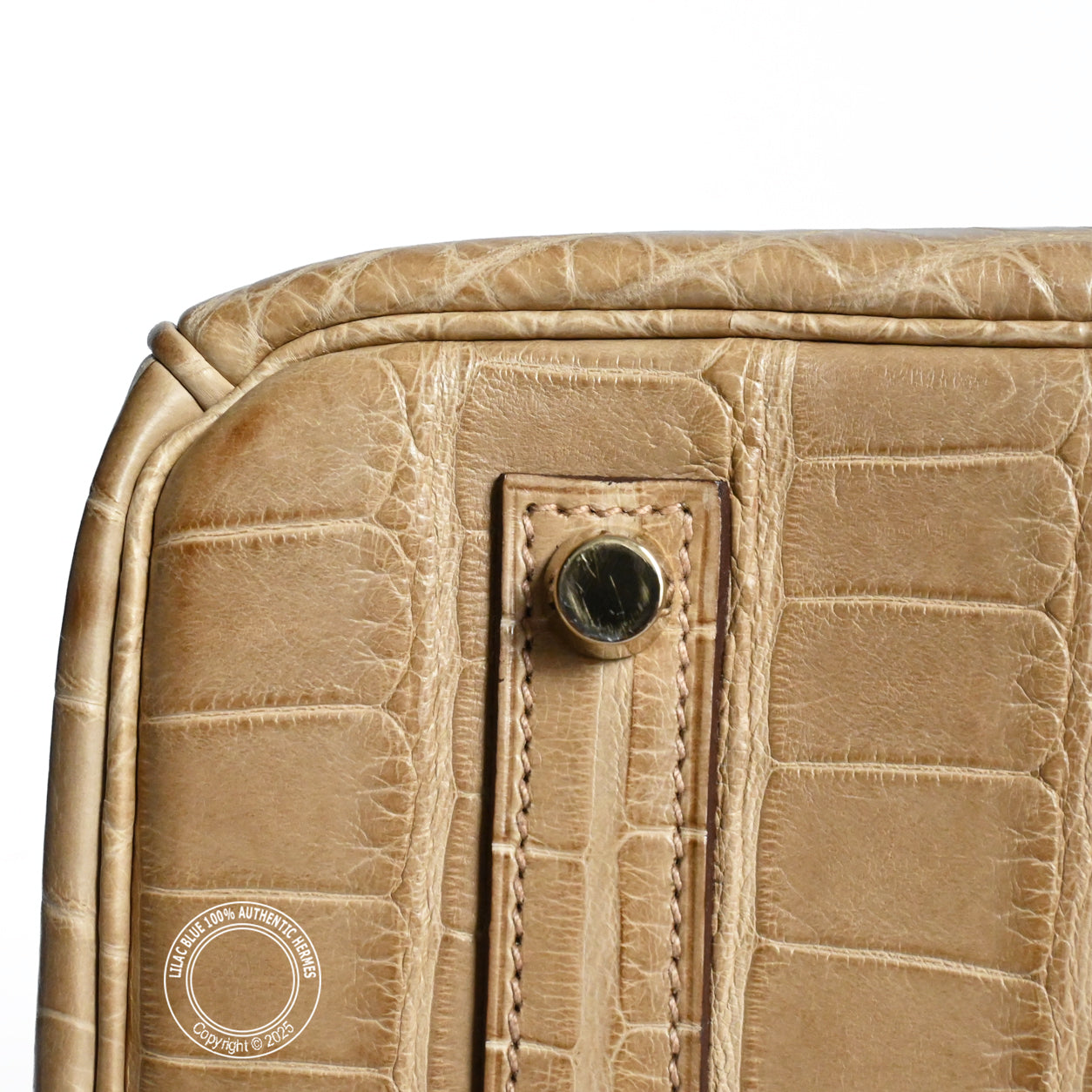 Hermès Birkin 35cm Poussiere Alligator GHW - Preloved