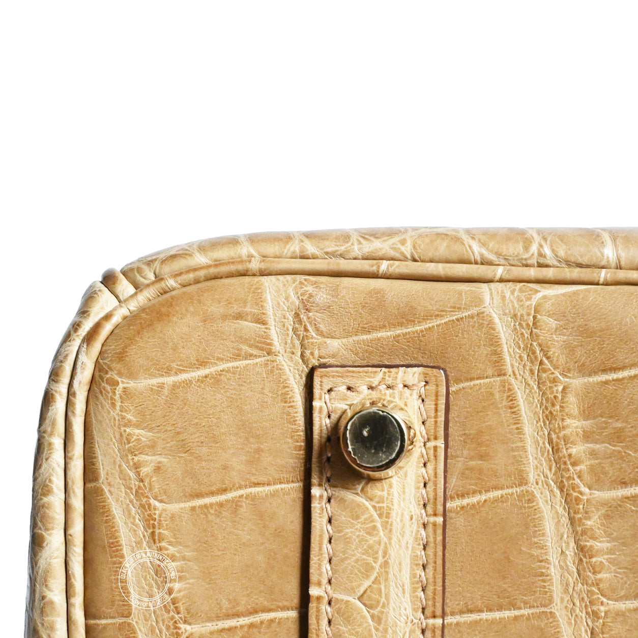 Hermès Birkin 35cm Poussiere Alligator GHW - Preloved