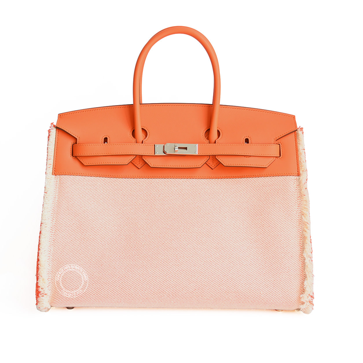 Hermes Birkin 35cm Orange Fray Fray Swift & Toile PHW