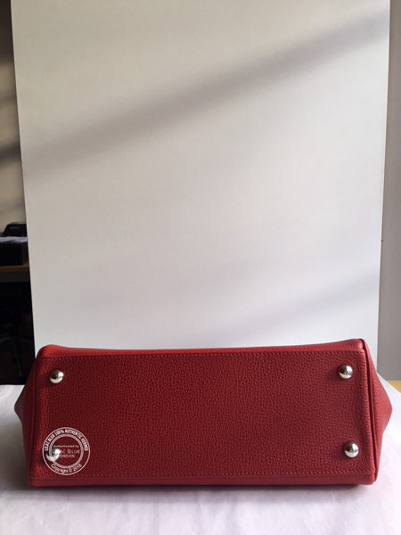Hermès Paris Bombay 27cm Red Vache Liégée PHW - Vintage