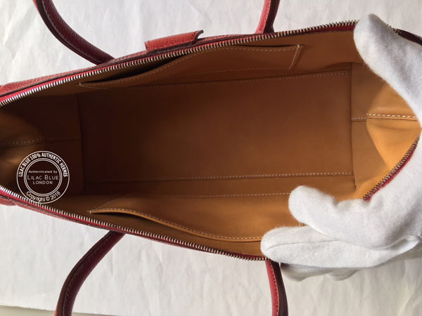 Hermès Paris Bombay 27cm Red Vache Liégée PHW - Vintage