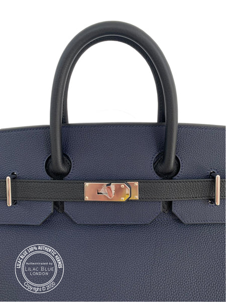 Hermès Birkin 40cm Bleu Nuit/Black HAC Togo PHW