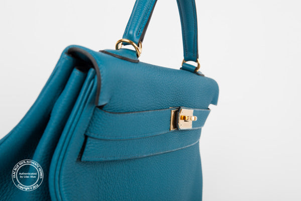 Hermès Kelly 40cm Bleu de Galice Togo GHW