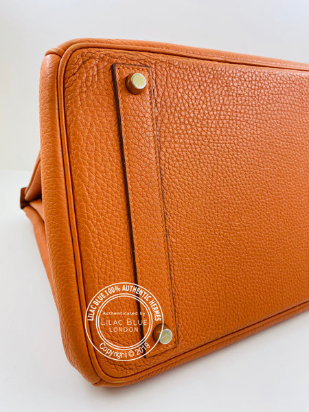 Hermes Birkin 40cm Orange Togo GHW - Reduced
