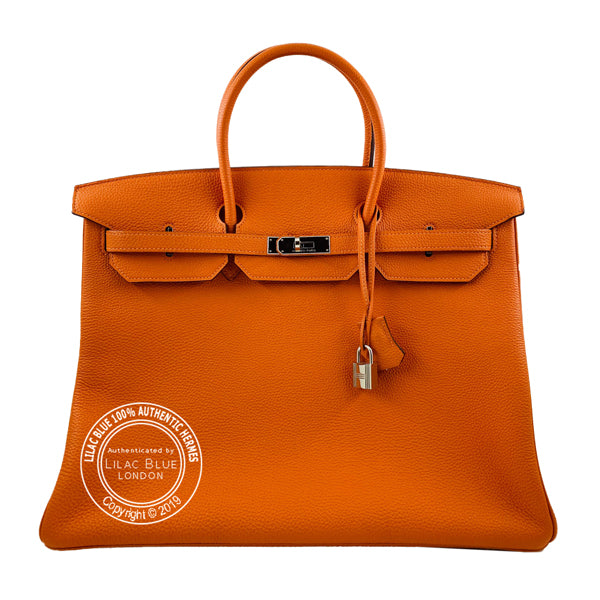 Hermes Birkin 40cm Orange Togo PHW - Good as new