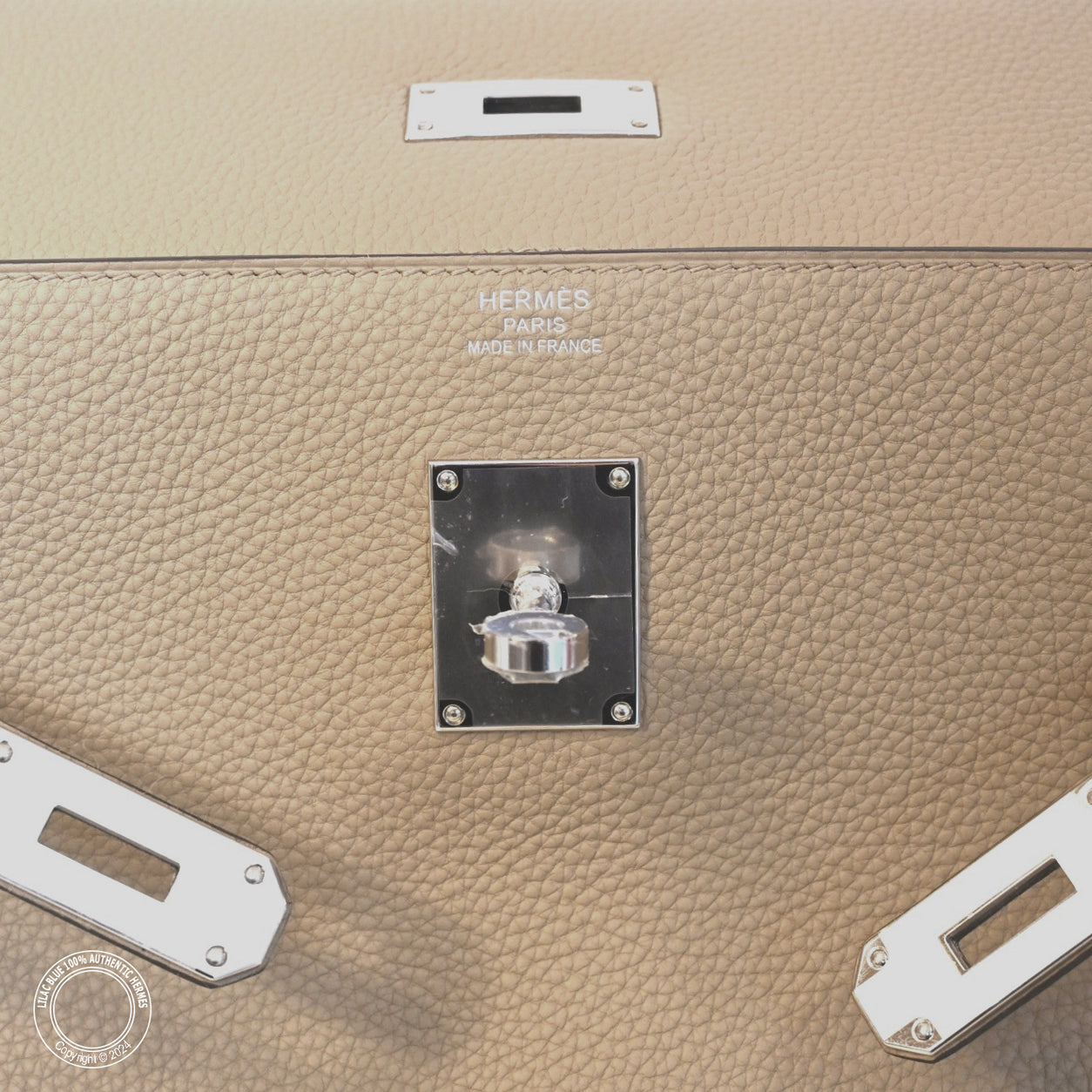 Hermès Kelly 42cm Beige Marfa Maxi Togo PHW