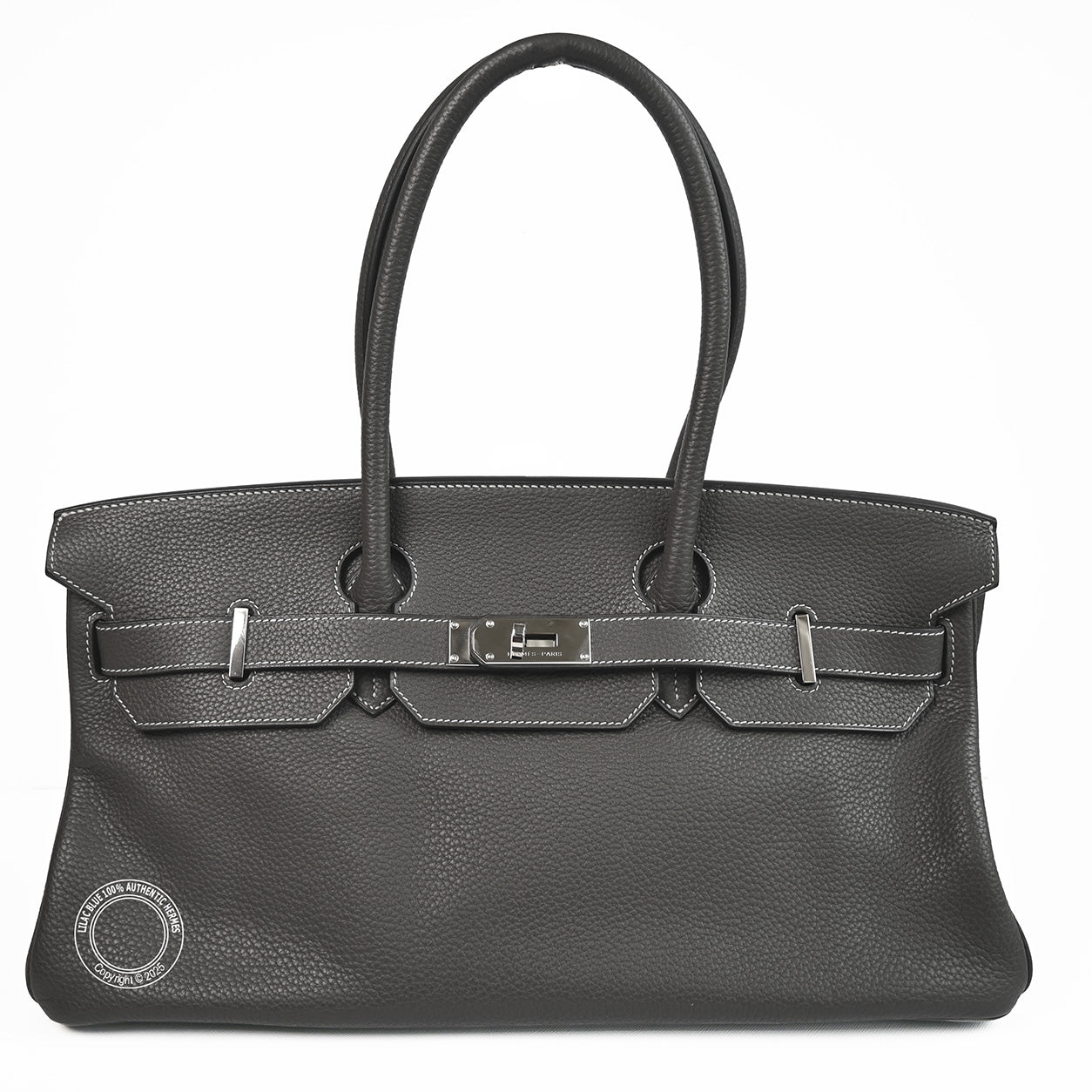 Hermes Birkin 42cm Etain HSS JPG Shoulder Clemence PHW - Preloved