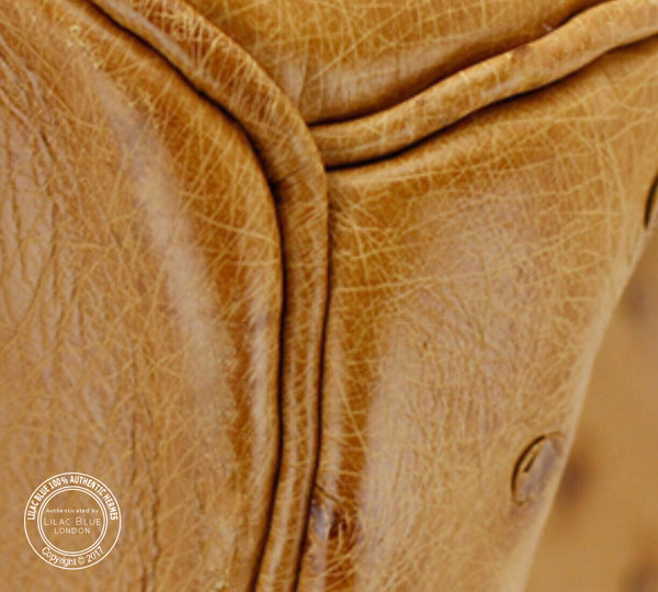 45cm Saffron HAC Birkin. Ostrich, Gold - Vintage