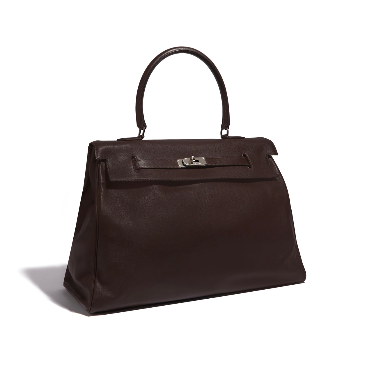 Hermès Kelly 50cm Brown Relax Sikkim PHW - Preloved