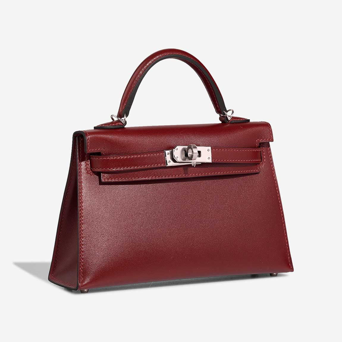 Hermès Kelly 20cm Rouge H Box PHW