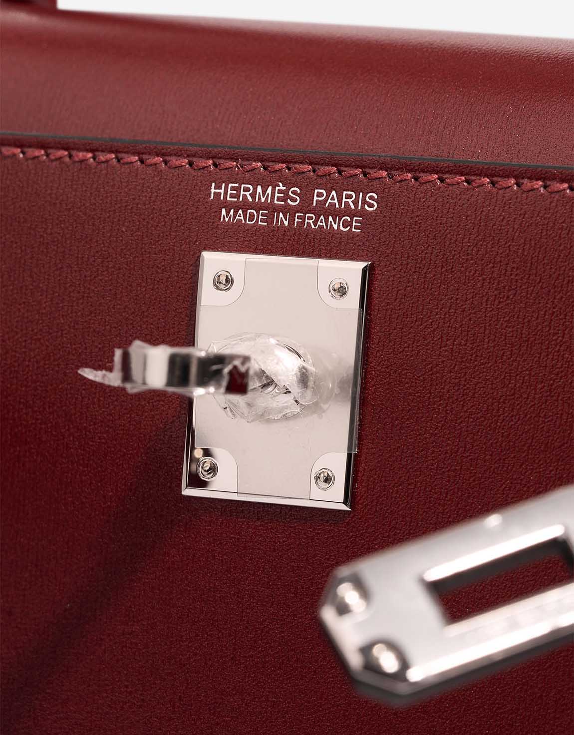 Hermès Kelly 20cm Rouge H Box PHW