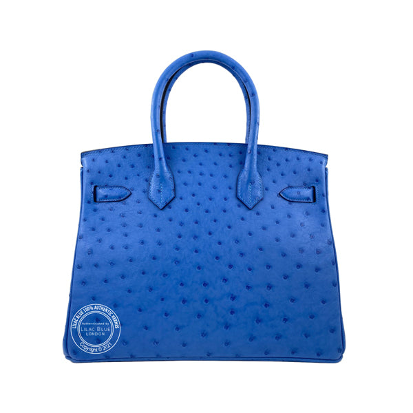 Hermes Birkin 30cm Bleuet Ostrich PHW