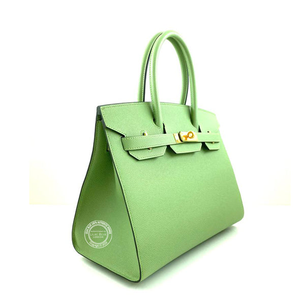 Hermès Birkin 30cm Vert Criquet Sellier Epsom GHW