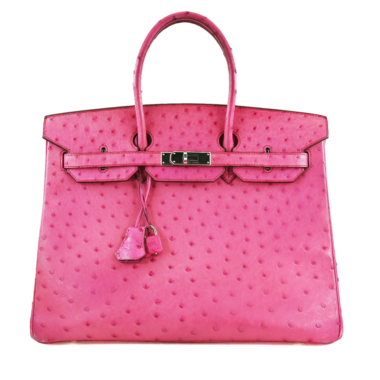 Hermès Birkin 35cm Fuchsia Birkin Ostrich PHW - Preloved