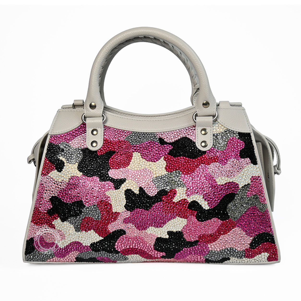 Balenciaga Classic City Medium Pink Camo with Swarovski Crystals