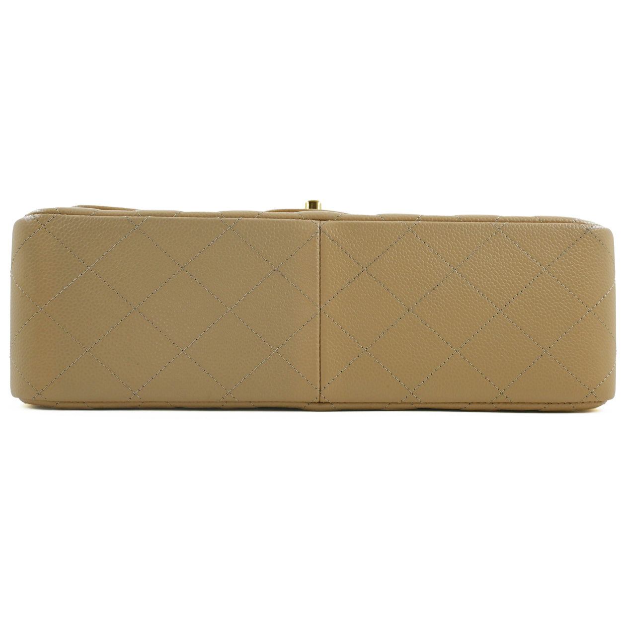 Chanel Double Flap Jumbo Beige Caviar GHW - Preloved