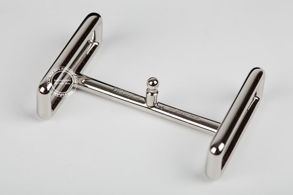 Hermès Idem Belt. Black & Gold Leather, Palladium