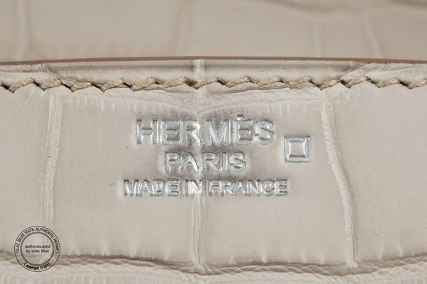 Hermès Birkin 30cm Beton Matte Croc PHW
