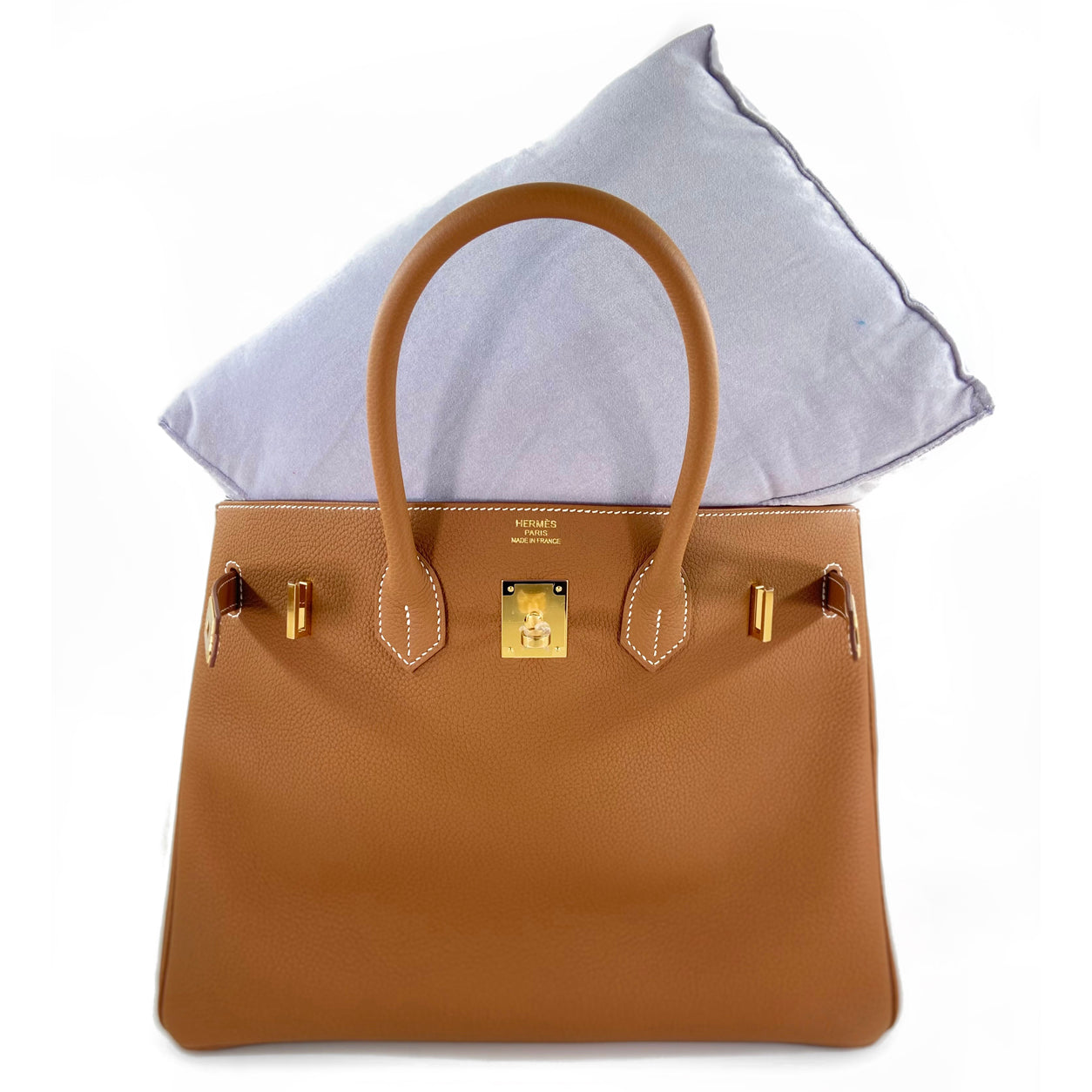 Lilac Blue Bag Pillow - Birkin 35cm