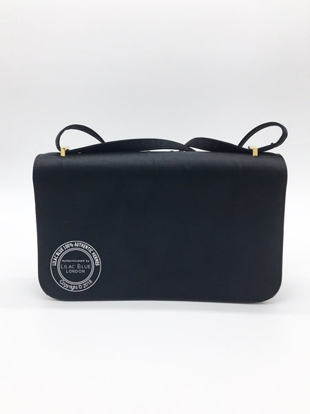 Hermès Constance 25cm Black Elan Silk GHW - Vintage