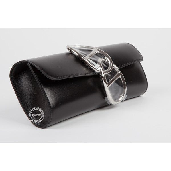 Hermès Egee Clutch 23cm Black Box PHW