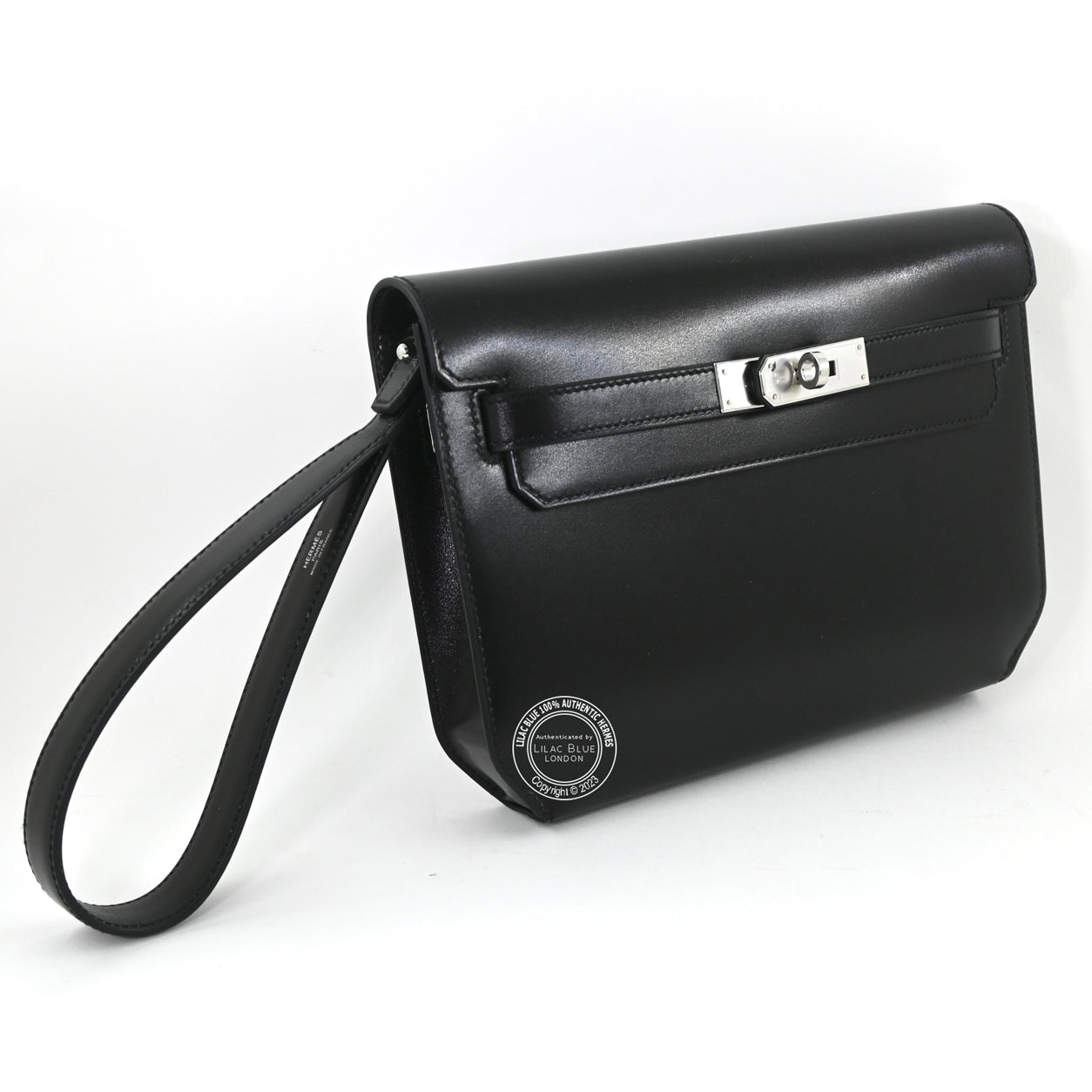 Hermes Kelly Depeche 25 Black Box PHW