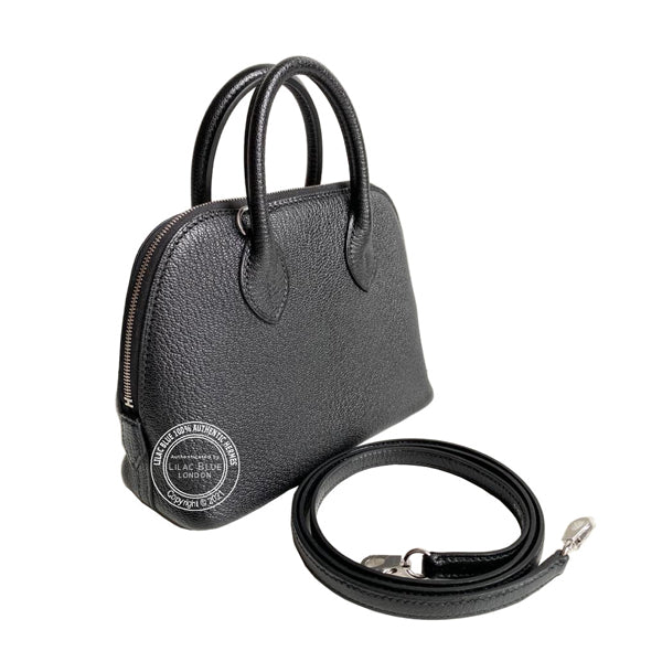 Hermès Mini Bolide 22cm Black Chevre PHW