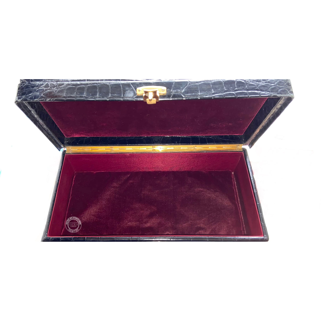 Hermès Sac Mallette 27cm Black Shiny Croc GHW - Vintage