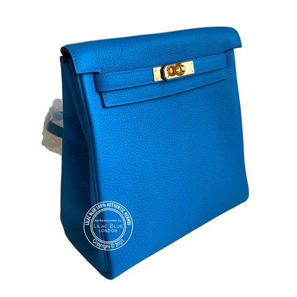 Hermès Kelly Ado Bleu Frida Clemence GHW