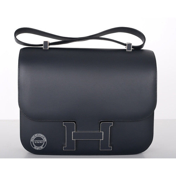 Hermès Constance Cartable 29cm Bleu Obscur Sombrero PHW