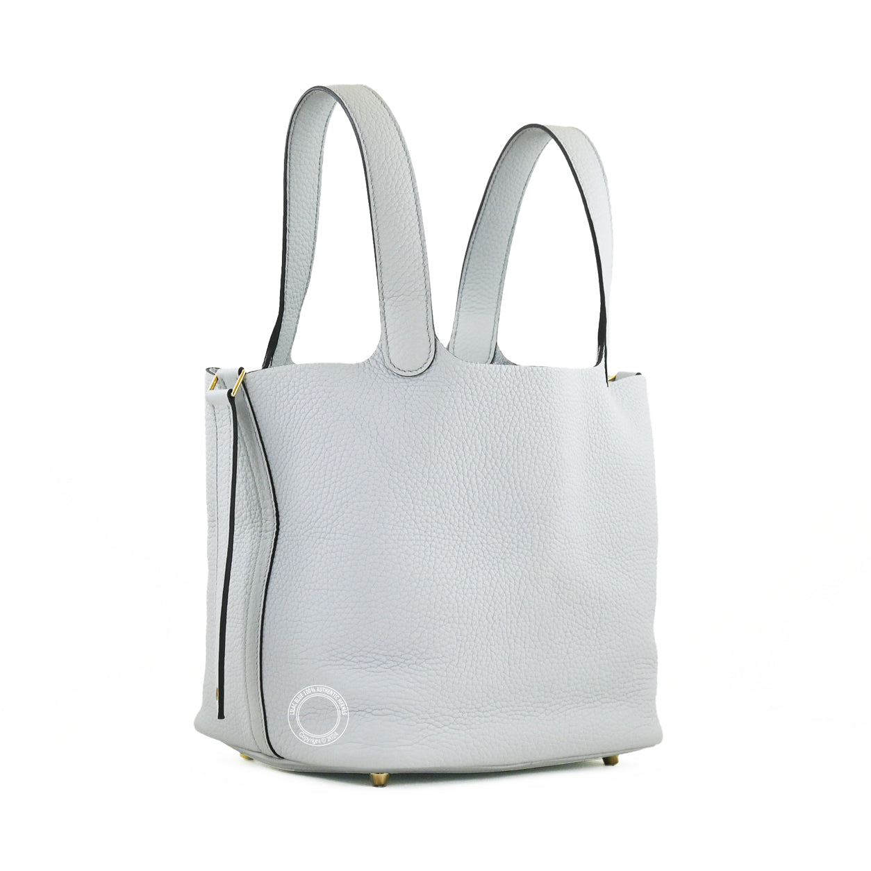 Hermès Picotin 22cm Bleu Pale Clemence GHW - Preloved