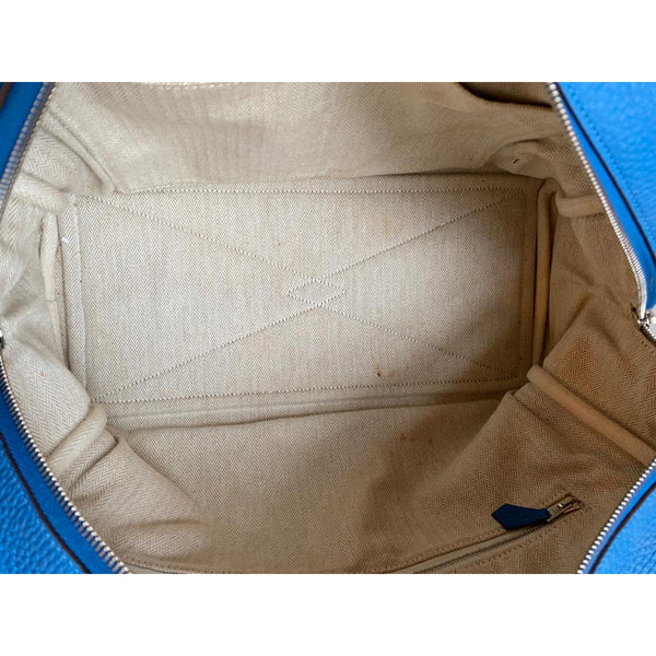 Hermès Victoria II Bleu de Galice Clemence PHW - Preloved