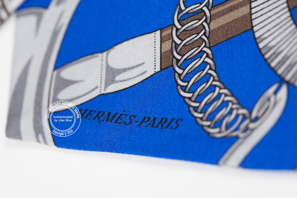 Hermès Maxi Twilly Eperon d'Or. Bleu