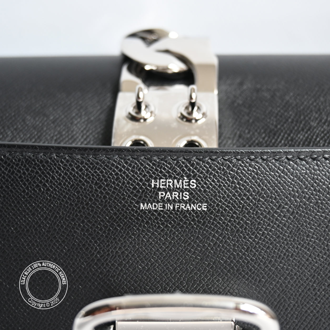 Hermes Boucle Sellier Chaîne Black Epsom PHW