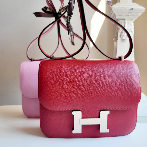 Hermes Constance 18cm Rouge Grenat Epsom PHW