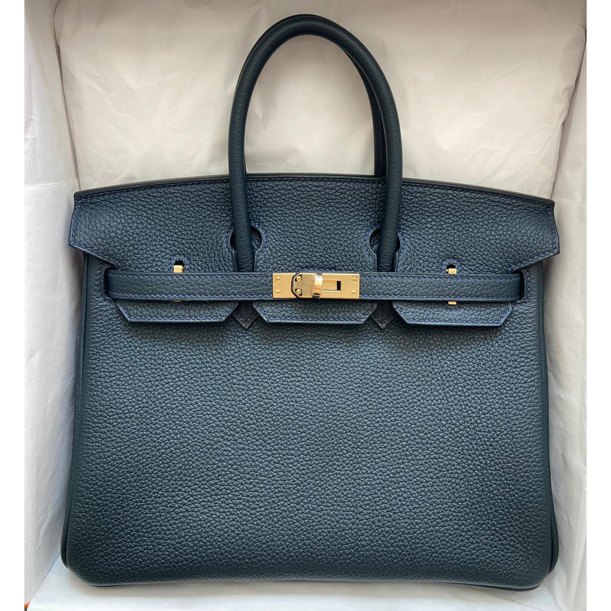 Hermès Birkin 25cm Caban/Vert Veronese HSS Togo PBHW