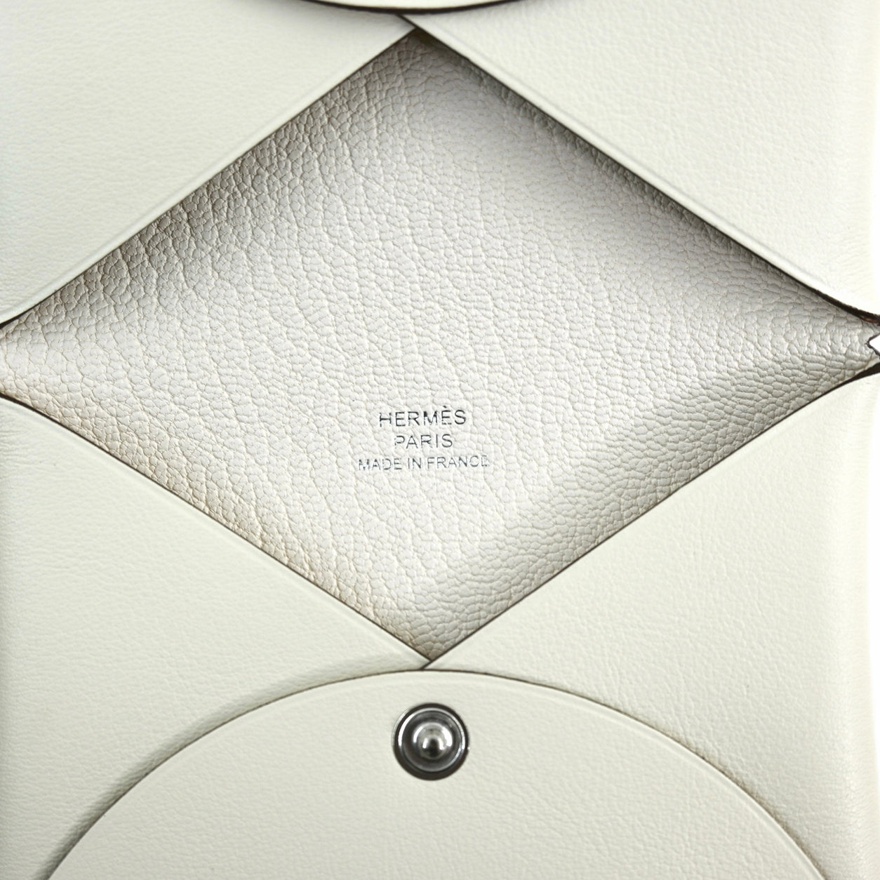Hermès Calvi Card Holder.  Nata. Swift