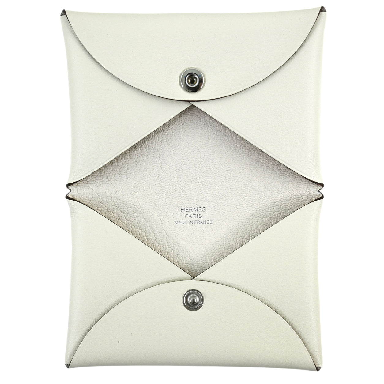 Hermès Calvi Card Holder.  Nata. Swift