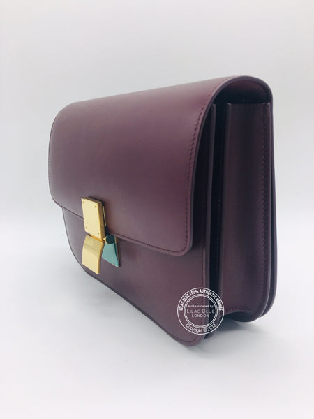 Celine Classic Box Bag Medium Burgundy