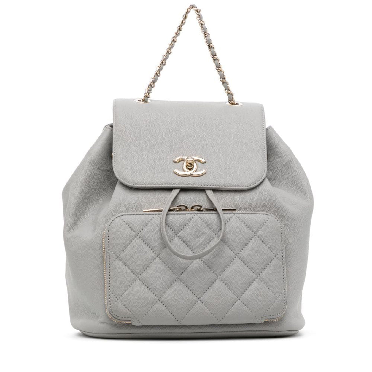 Chanel Affinity Backpack Grey Calfskin GHW - Preloved