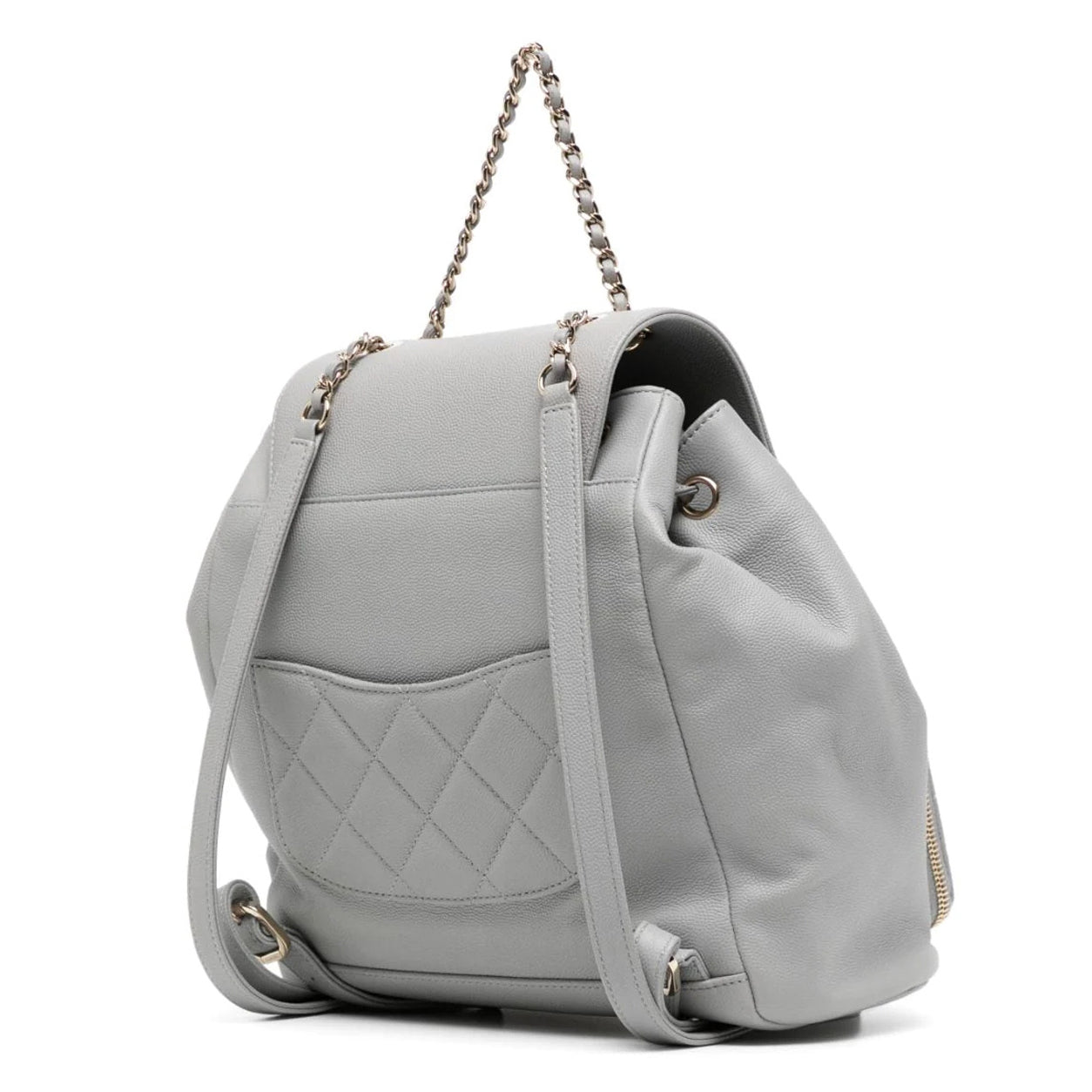 Chanel Affinity Backpack Grey Calfskin GHW - Preloved