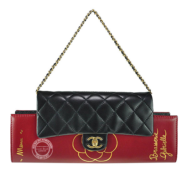Chanel Brasserie Gabrielle Menu Clutch Bordeaux