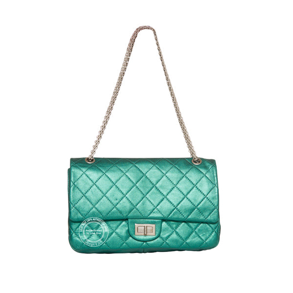 Chanel 2.55 Jumbo in Turquoise - Preloved
