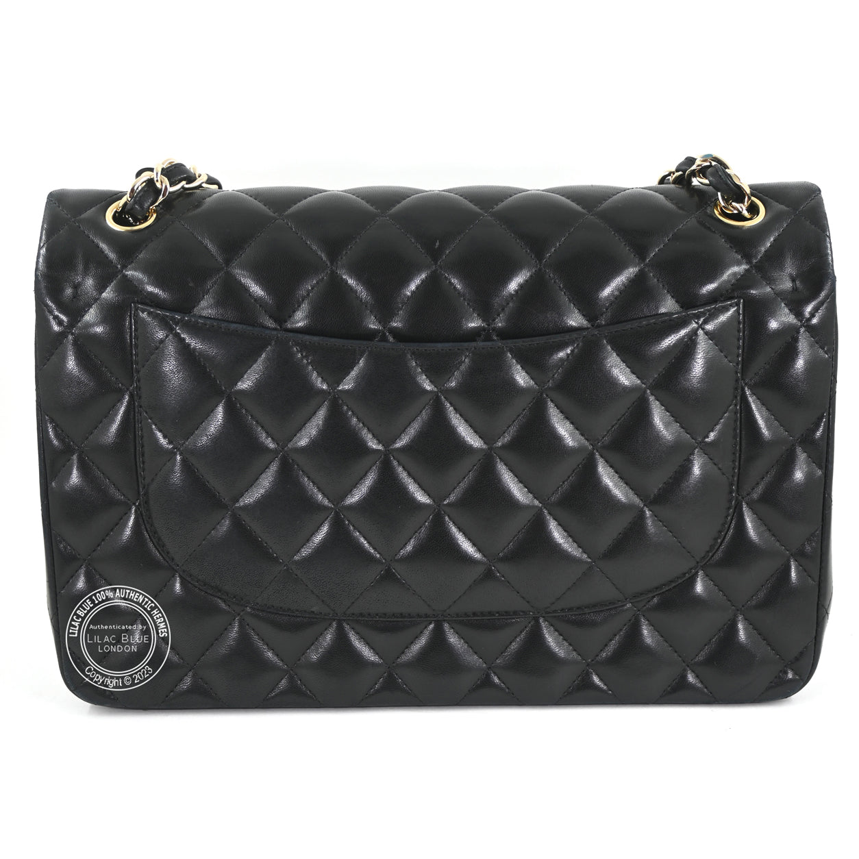 Chanel Jumbo Flap Black Lambskin GHW -Preloved