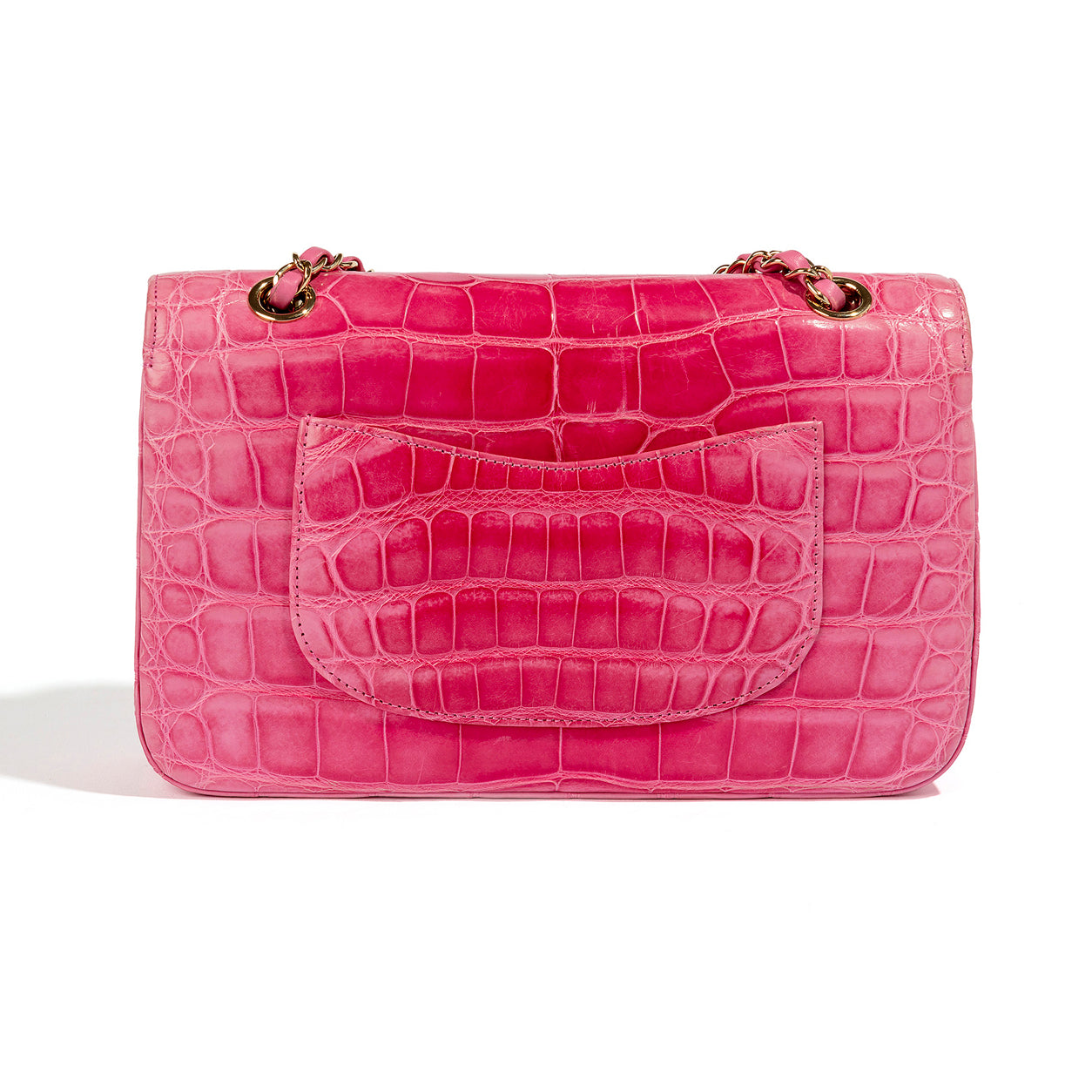 Chanel Double Flap Medium Pink Exotic GHW - Preloved