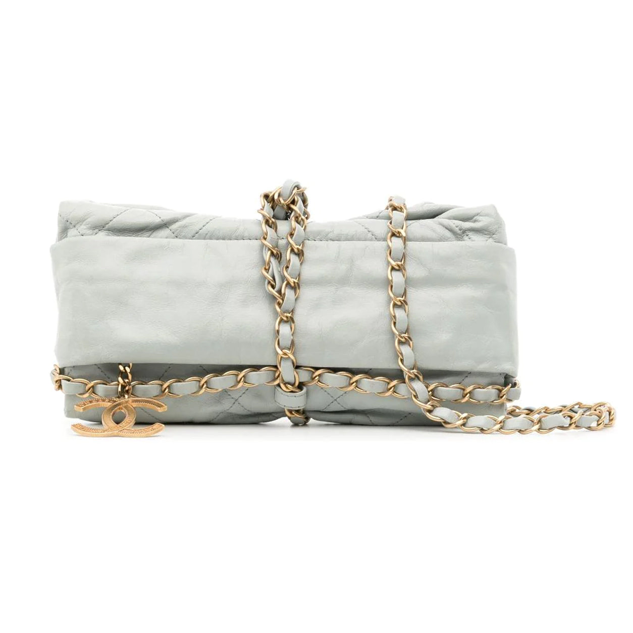 Chanel Paris Bombay Parcel Bag Mint Green Calfskin GHW - Preloved