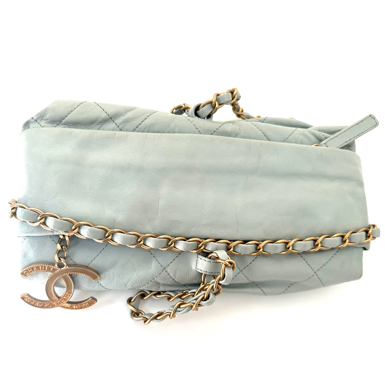 Chanel Paris Bombay Parcel Bag Mint Green Calfskin GHW - Preloved